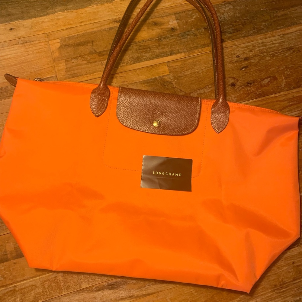 Authentic Longchamp Le Pliage Orange Large Tote